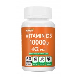 Buy Vitamin D3 10000iu + Vitamin K2 MK7 Menaquinone 100mcg
